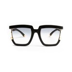 Men's // Bali 24KT Gold & Black Wood Sunglasses // Gradient Grey Sunglasses