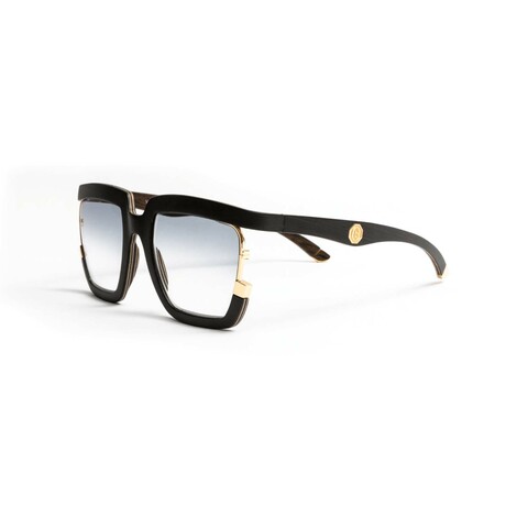 Men's // Bali 24KT Gold & Black Wood Sunglasses // Gradient Grey Sunglasses