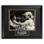 Julius Erving "Dr. J" & Larry Bird // Unsigned Photo + Framed