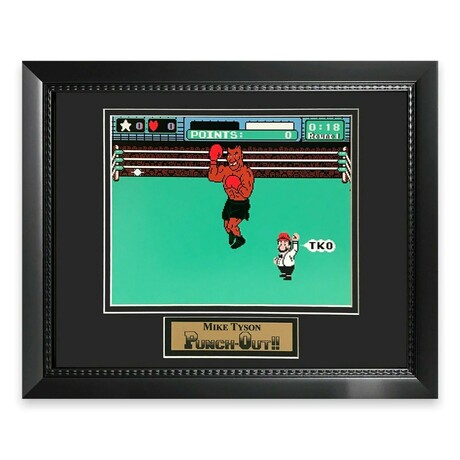 Mike Tyson // "Punch Out" Unsigned Photo + Framed