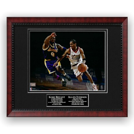 Kobe Bryant & Allen Iverson // Unsigned Photo + Framed