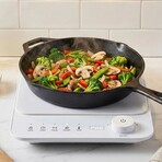 Elite Gourmet Digital SlimStore Induction Cooktop (White)