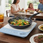 Elite Gourmet Digital SlimStore Induction Cooktop (White)