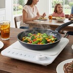 Elite Gourmet Digital SlimStore Induction Cooktop (White)
