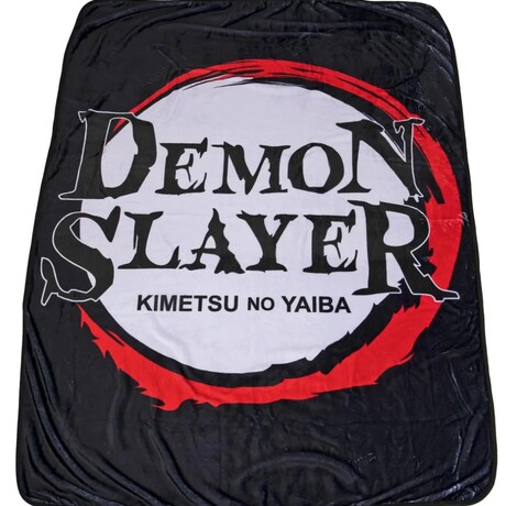 Demon Slayer Logo Lightweight Fleece Throw Blanket | 45 x 60 Inches