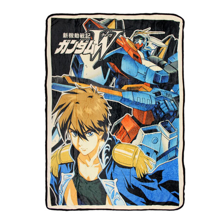 Gundam Wing 45 x 60 Inch Fleece Throw Blanket & Sticker