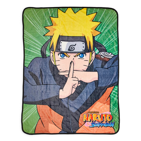 Naruto Shippuden Naruto Uzumaki Character Fleece Throw Blanket | 60 x 45 Inches