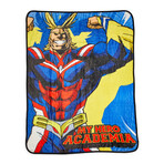 My Hero Academia Official All Might Large Fleece Throw Blanket | 60 x 45 Inches