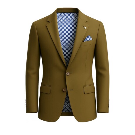 Single-Breasted w/ Two-Button Blazer Strech // Olive (S)