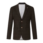 Melange Single-Breasted w/ Two-Button Blazer // Brown (S)