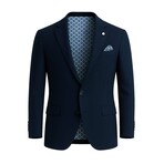 Single-Breasted w/ Two-Button Strech Blazer // Navy (XL)