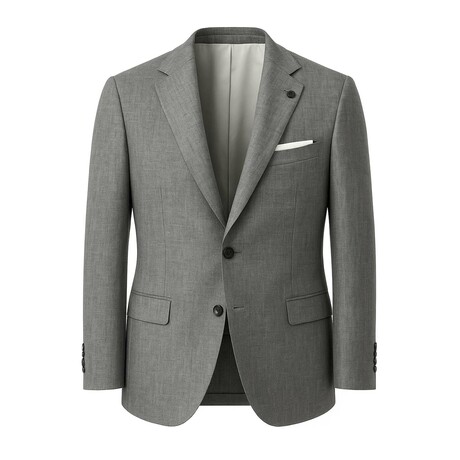 Textured Single-Breasted w/ Two-Button Blazer // Black (S)