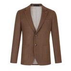 Textured Patch Pockets Single-Breasted w/ Two-Button Blazer // Coffee (L)