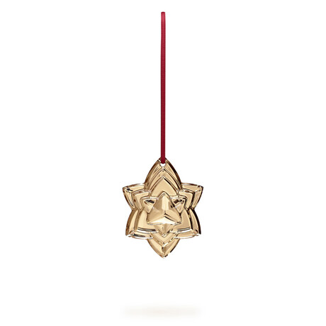 Baccarat Noel 2018 Annual Crystal Star Ornament // Clear + Gold // 2812732