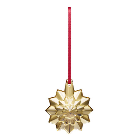 Baccarat Noel 2019 Annual Crystal Snowflake Ornament // Gold // 2813068