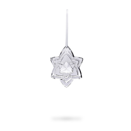 Baccarat Noel 2018 Annual Crystal Star Ornament // Clear + Silver // 2812406