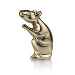 Baccarat Zodiaque Year of the Rat Crystal Figurine // Gold // 2813062