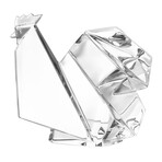 Baccarat Origami Rooster Crystal Figurine // 1762749