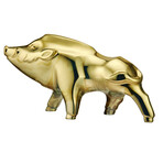 Baccarat Zodiaque Year of the Pig Crystal Figurine // Gold // 2812401