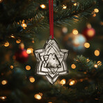 Baccarat Noel 2018 Annual Crystal Star Ornament // Clear + Silver // 2812406