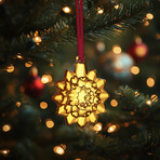 Baccarat Noel 2019 Annual Crystal Snowflake Ornament // Gold // 2813068