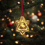 Baccarat Noel 2018 Annual Crystal Star Ornament // Clear + Gold // 2812732