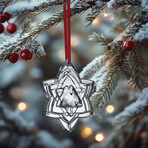 Baccarat Noel 2018 Annual Crystal Star Ornament // Clear + Silver // 2812406