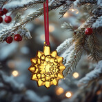 Baccarat Noel 2019 Annual Crystal Snowflake Ornament // Gold // 2813068