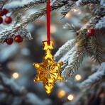 Baccarat Noel 2017 Annual Crystal Ornament // Gold // 2811538