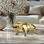 Baccarat Zodiaque Year of the Pig Crystal Figurine // Gold // 2812401