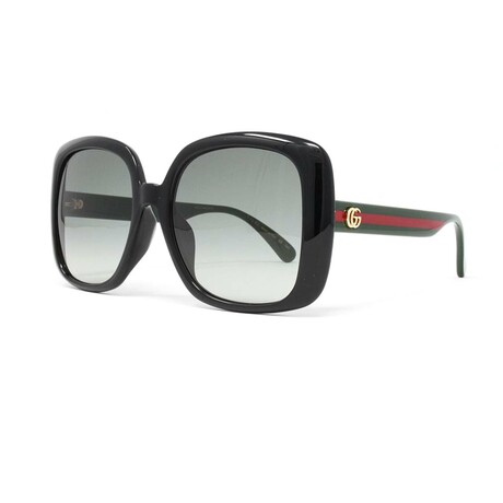 Unisex // GG0714SA 001 Sunglasses // Black Green Red + Grey Gradient