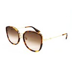 Unisex // GG0606SK 003 Sunglasses // Havana Gold + Brown Gradient