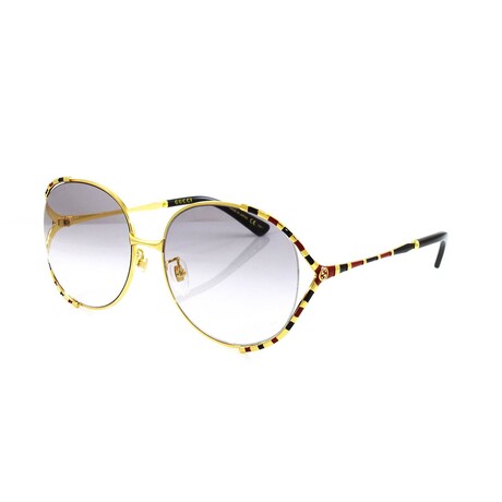 Unisex // GG0595S 002 Sunglasses // Gold + Grey Gradient