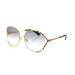 Unisex // GG0595S 002 Sunglasses // Gold + Grey Gradient
