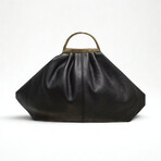 Elida Medium Clutch & Crossbody Italian Leather (Black)