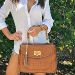 Izzie Medium Handbag & Shoulder Bag Italian Leather (Black)