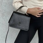 Mirabella Small Handbag & Cross Body Italian Leather (Black)