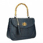 Izzie Medium Handbag & Shoulder Bag Italian Leather (Black)