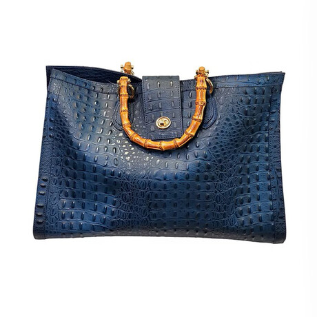 Leontina XL Tote & Crossbody Italian Leather (Electric Blue)