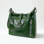 Chiara Medium O Ring Hand Bag Italian Leather (Cognac)