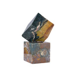 Ocean Jasper Cubes // Forest Gold