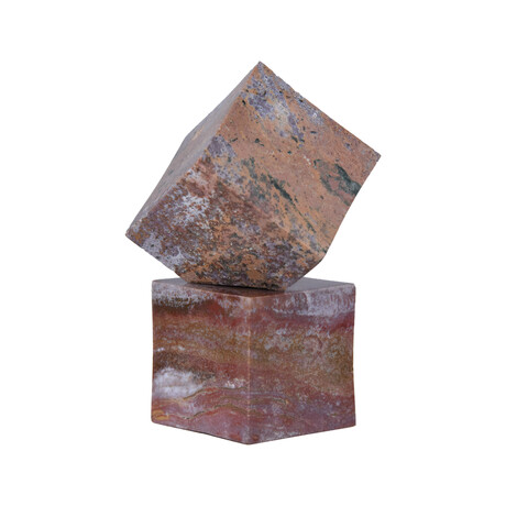 Ocean Jasper Cubes // Red Clay
