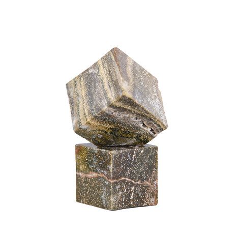 Ocean Jasper Cubes // Olive Gold