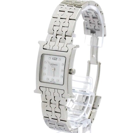 Hermes Ladies H Watch Diamond Quartz // HH1210-HER // Pre-Owned