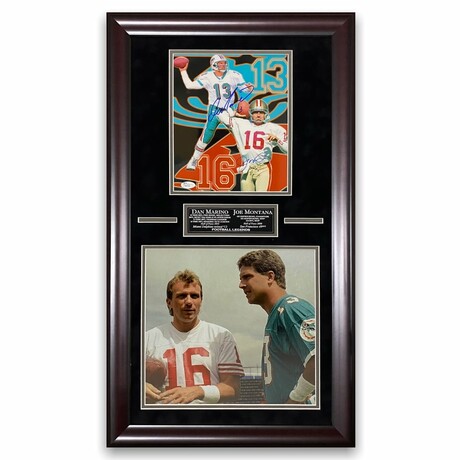 Dan Marino & Joe Montana // Signed Photo + Framed