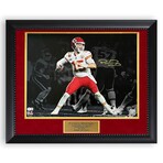 Patrick Mahomes // KC Chiefs // Signed Photo + Framed // Side Throw