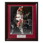 Varitek & Papelbon // BOS Red Sox // Signed Photo + Framed // Blackout