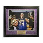 Shaquille O'Neal // LA Lakers // Signed Photo + Framed // Trophies