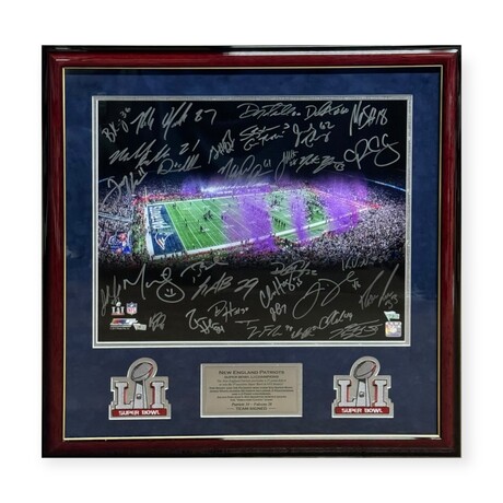 Super Bowl LIII // NE Patriots // Team Signed Photo + Framed