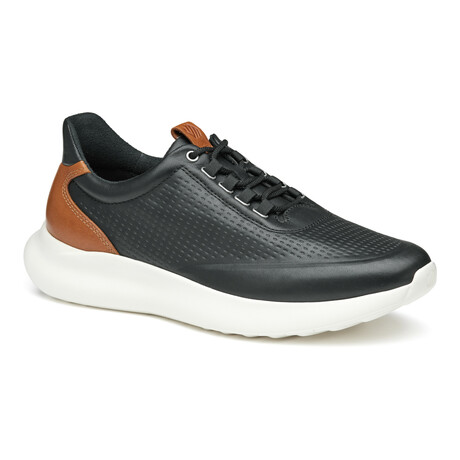 Leather Amherst 2.0 Embossed U-Throat Sneakers // Black (7)